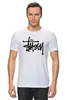 Заказать мужскую футболку в Москве. Футболка классическая Stussy от DESIGNER   - готовые дизайны и нанесение принтов.