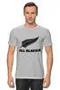 Заказать мужскую футболку в Москве. Футболка классическая All Blacks от Rugby  Man - готовые дизайны и нанесение принтов.