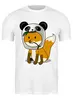 Заказать мужскую футболку в Москве. Футболка классическая Лисенок панда от Little Pets - готовые дизайны и нанесение принтов.