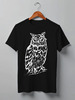 Заказать мужскую футболку в Москве. Футболка классическая Owl Here от oneredfoxstore@gmail.com - готовые дизайны и нанесение принтов.