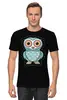 Заказать мужскую футболку в Москве. Футболка классическая Owl Here от oneredfoxstore@gmail.com - готовые дизайны и нанесение принтов.