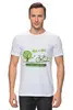 Заказать мужскую футболку в Москве. Футболка классическая Think Green от white_irbis - готовые дизайны и нанесение принтов.