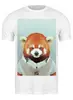 Заказать мужскую футболку в Москве. Футболка классическая Деловая панда от anna_bell - готовые дизайны и нанесение принтов.