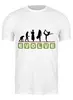 Заказать мужскую футболку в Москве. Футболка классическая Эволюция от hideo_kojima - готовые дизайны и нанесение принтов.