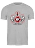 Заказать мужскую футболку в Москве. Футболка классическая NPC red grey t-shot wear от KinoArt - готовые дизайны и нанесение принтов.