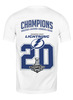 Заказать мужскую футболку в Москве. Футболка классическая Tampa Bay Lightning Stanley Cup Champions 2020 от KutvinoV.com  - готовые дизайны и нанесение принтов.