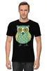 Заказать мужскую футболку в Москве. Футболка классическая Owl Here от oneredfoxstore@gmail.com - готовые дизайны и нанесение принтов.