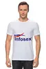 Заказать мужскую футболку в Москве. Футболка классическая Infosex от Лев Палей - готовые дизайны и нанесение принтов.