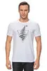 Заказать мужскую футболку в Москве. Футболка классическая Fern and Moon Triangle Tattoo от oneredfoxstore@gmail.com - готовые дизайны и нанесение принтов.