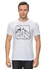 Заказать мужскую футболку в Москве. Футболка классическая Cat and Mountains от oneredfoxstore@gmail.com - готовые дизайны и нанесение принтов.
