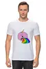 Заказать мужскую футболку в Москве. Футболка классическая Fake Unicorn от Павел Павел - готовые дизайны и нанесение принтов.