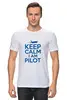 Заказать мужскую футболку в Москве. Футболка классическая KEEP CALM I'm a pilot - Boeing 737 от SkyWay Aviation Clothing RUS  - готовые дизайны и нанесение принтов.