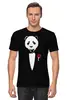 Заказать мужскую футболку в Москве. Футболка классическая Panda Godfather от skynatural - готовые дизайны и нанесение принтов.