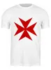 Заказать мужскую футболку в Москве. Футболка классическая Мальтийский крест от trend - готовые дизайны и нанесение принтов.