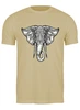 Заказать мужскую футболку в Москве. Футболка классическая Винтажный слон от skynatural - готовые дизайны и нанесение принтов.