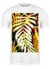 Заказать мужскую футболку в Москве. Футболка классическая  нautumn leaf, palm leaf, yellow red green, от murmihad@gmail.com - готовые дизайны и нанесение принтов.