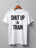 Заказать мужскую футболку в Москве. Футболка классическая Shut Up & Train – Заткнись и тренируйся от БОЕВОЕ САМБО - готовые дизайны и нанесение принтов.