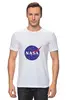 Заказать мужскую футболку в Москве. Футболка классическая NASA | НАСА от The Spaceway  - готовые дизайны и нанесение принтов.