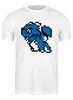 Заказать мужскую футболку в Москве. Футболка классическая Пиксельный Дракон от fanart - готовые дизайны и нанесение принтов.
