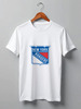Заказать мужскую футболку в Москве. Футболка классическая New York Rangers от BURNSHIRTS - готовые дизайны и нанесение принтов.