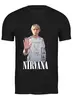 Заказать мужскую футболку в Москве. Футболка классическая Nirvana Kurt Cobain hello t-shirt от rancid - готовые дизайны и нанесение принтов.