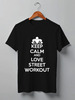 Заказать мужскую футболку в Москве. Футболка классическая Keep calm and love street workout от sabirzanov2015@mail.ru - готовые дизайны и нанесение принтов.