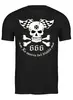 Заказать мужскую футболку в Москве. Футболка классическая Skull 666 от Leichenwagen - готовые дизайны и нанесение принтов.