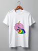 Заказать мужскую футболку в Москве. Футболка классическая Fake Unicorn от Павел Павел - готовые дизайны и нанесение принтов.