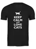 Заказать мужскую футболку в Москве. Футболка классическая Любите кошек от Виктор Гришин - готовые дизайны и нанесение принтов.