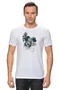 Заказать мужскую футболку в Москве. Футболка классическая Weed Skull Hexagon от oneredfoxstore@gmail.com - готовые дизайны и нанесение принтов.