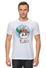 Заказать мужскую футболку в Москве. Футболка классическая Кролик на отдыхе от skynatural - готовые дизайны и нанесение принтов.