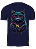Заказать мужскую футболку в Москве. Футболка классическая Кот в очках стиляга от barmaleyer878@gmail.com - готовые дизайны и нанесение принтов.