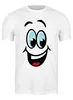 Заказать мужскую футболку в Москве. Футболка классическая Мультяшные эмоции - улыбка от mega281@yandex.ru - готовые дизайны и нанесение принтов.