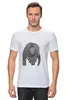 Заказать мужскую футболку в Москве. Футболка классическая Skullhair 2 \ Волосатый череп 2 от Arseniy A - готовые дизайны и нанесение принтов.
