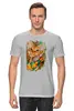 Заказать мужскую футболку в Москве. Футболка классическая Кот хиппи от T-shirt print  - готовые дизайны и нанесение принтов.