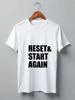Заказать мужскую футболку в Москве. Футболка классическая Reset & Start again (толстовка) от chernysheva-mari@mail.ru - готовые дизайны и нанесение принтов.