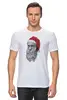 Заказать мужскую футболку в Москве. Футболка классическая Путин Дед Мороз от prodesign - готовые дизайны и нанесение принтов.