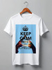 Заказать мужскую футболку в Москве. Футболка классическая Keep calm and be an Echelon от prettydisaster - готовые дизайны и нанесение принтов.
