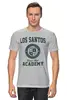 Заказать мужскую футболку в Москве. Футболка классическая GTA. Los Santos Grand Theft Academy от geekbox - готовые дизайны и нанесение принтов.