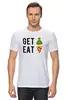 Заказать мужскую футболку в Москве. Футболка классическая Деньги Пицца от fanart - готовые дизайны и нанесение принтов.