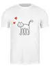 Заказать мужскую футболку в Москве. Футболка классическая котик от Karina Radomskaya - готовые дизайны и нанесение принтов.