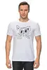 Заказать мужскую футболку в Москве. Футболка классическая Line Cat от oneredfoxstore@gmail.com - готовые дизайны и нанесение принтов.