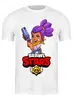 Заказать мужскую футболку в Москве. Футболка классическая BRAWL STARS SHELLY  от geekbox - готовые дизайны и нанесение принтов.