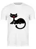 Заказать мужскую футболку в Москве. Футболка классическая Чёрный Кот от Виктор Гришин - готовые дизайны и нанесение принтов.