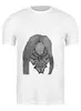 Заказать мужскую футболку в Москве. Футболка классическая Skullhair 2 \ Волосатый череп 2 от Arseniy A - готовые дизайны и нанесение принтов.
