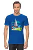 Заказать мужскую футболку в Москве. Футболка классическая Морской пейзаж от T-shirt print  - готовые дизайны и нанесение принтов.