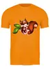 Заказать мужскую футболку в Москве. Футболка классическая Белка с орешками  от ПРИНТЫ ПЕЧАТЬ  - готовые дизайны и нанесение принтов.