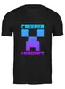 Заказать мужскую футболку в Москве. Футболка классическая MINECRAFT CREEPER от weeert - готовые дизайны и нанесение принтов.