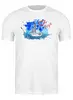 Заказать мужскую футболку в Москве. Футболка классическая Люблю море от elenavishenka@yandex.ru - готовые дизайны и нанесение принтов.