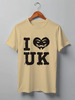 Заказать мужскую футболку в Москве. Футболка классическая UK Love от skynatural - готовые дизайны и нанесение принтов.